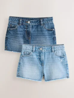 Next Blue 2 Pack Fray Shorts (3-16yrs)^ Shorts & Skirts
