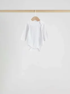 Clearance Next Blue 7 Pack Long Sleeved Baby Bear Bodysuit