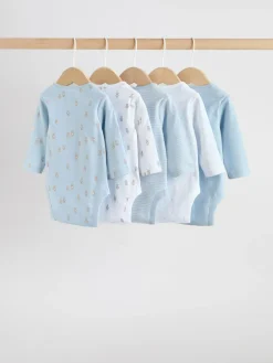 Sale Next Blue 5 Pack Long Sleeved Baby Bear Bodysuit