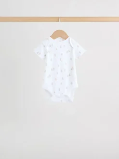 Next Blue 5 Pack Short Sleeve Baby Bear Bodysuit^BOY Bodysuits & Vests|Vests