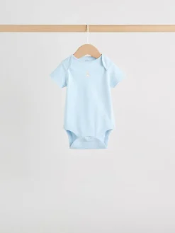 Next Blue 5 Pack Short Sleeve Baby Bear Bodysuit^BOY Bodysuits & Vests|Vests