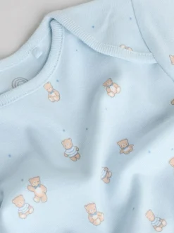 Next Blue 7 Pack Short Sleeve Baby Bear Bodysuit^BOY Bodysuits & Vests|Vests