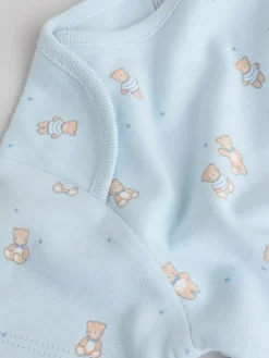 Next Blue 7 Pack Short Sleeve Baby Bear Bodysuit^BOY Bodysuits & Vests|Vests