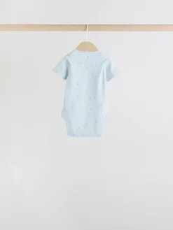 Next Blue 7 Pack Short Sleeve Baby Bear Bodysuit^BOY Bodysuits & Vests|Vests