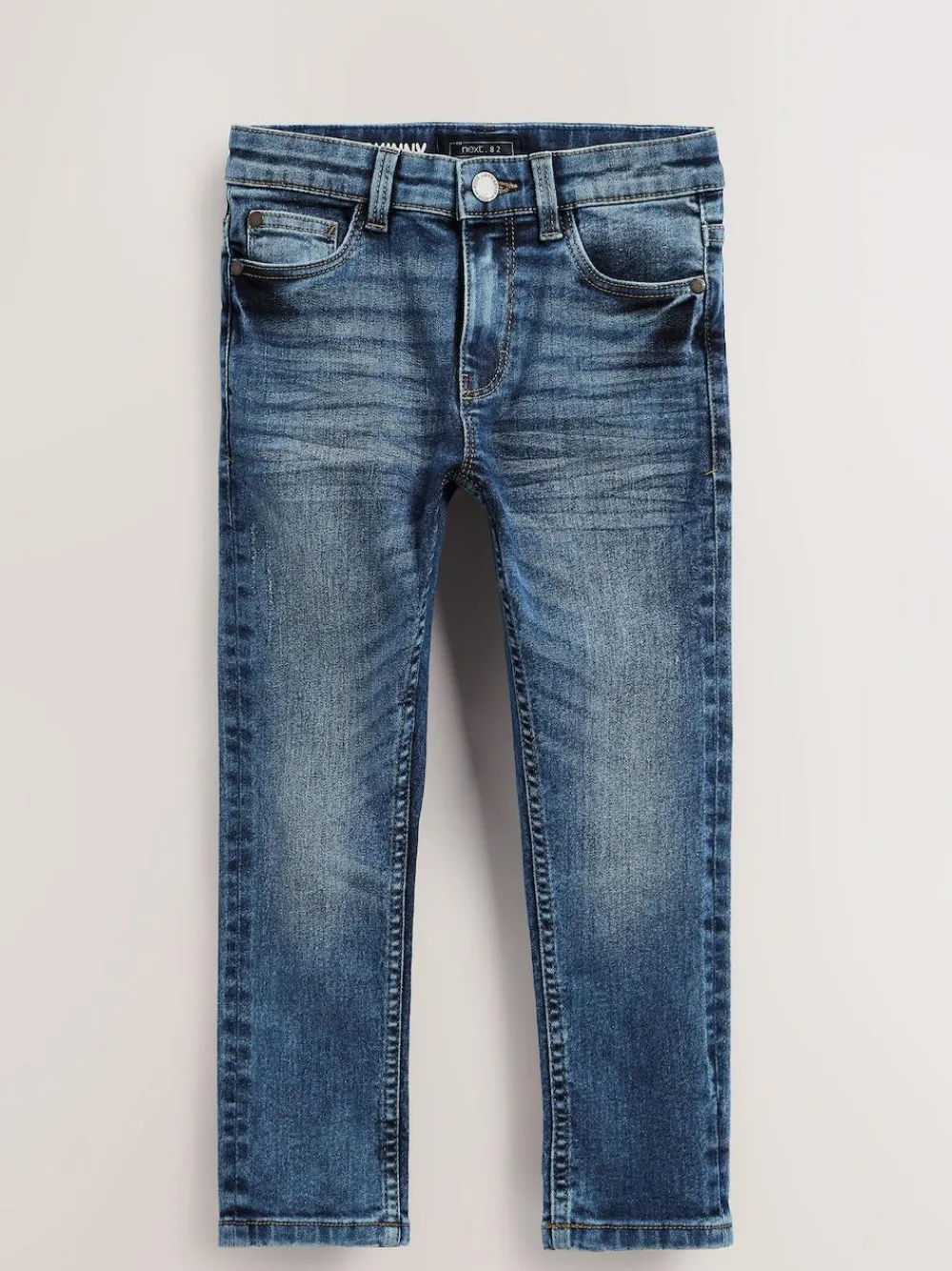 Online Next Blue Acid Wash Skinny Fit Stretch Jeans (3-17yrs)