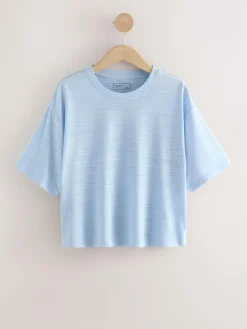 Best Next Active Crew Neck Lightweight Boxy Short Sleeve T-Shirt Blue