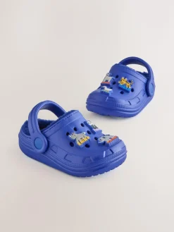 Clearance Next Warm Lined Slipper Clogs Blue Animal