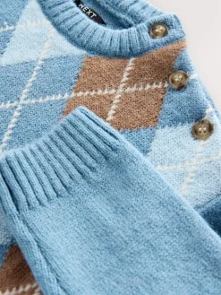 Next Knitted Crew Neck Cotton Jumper (3mths-7yrs)^BOY Cosy Club|Knitwear