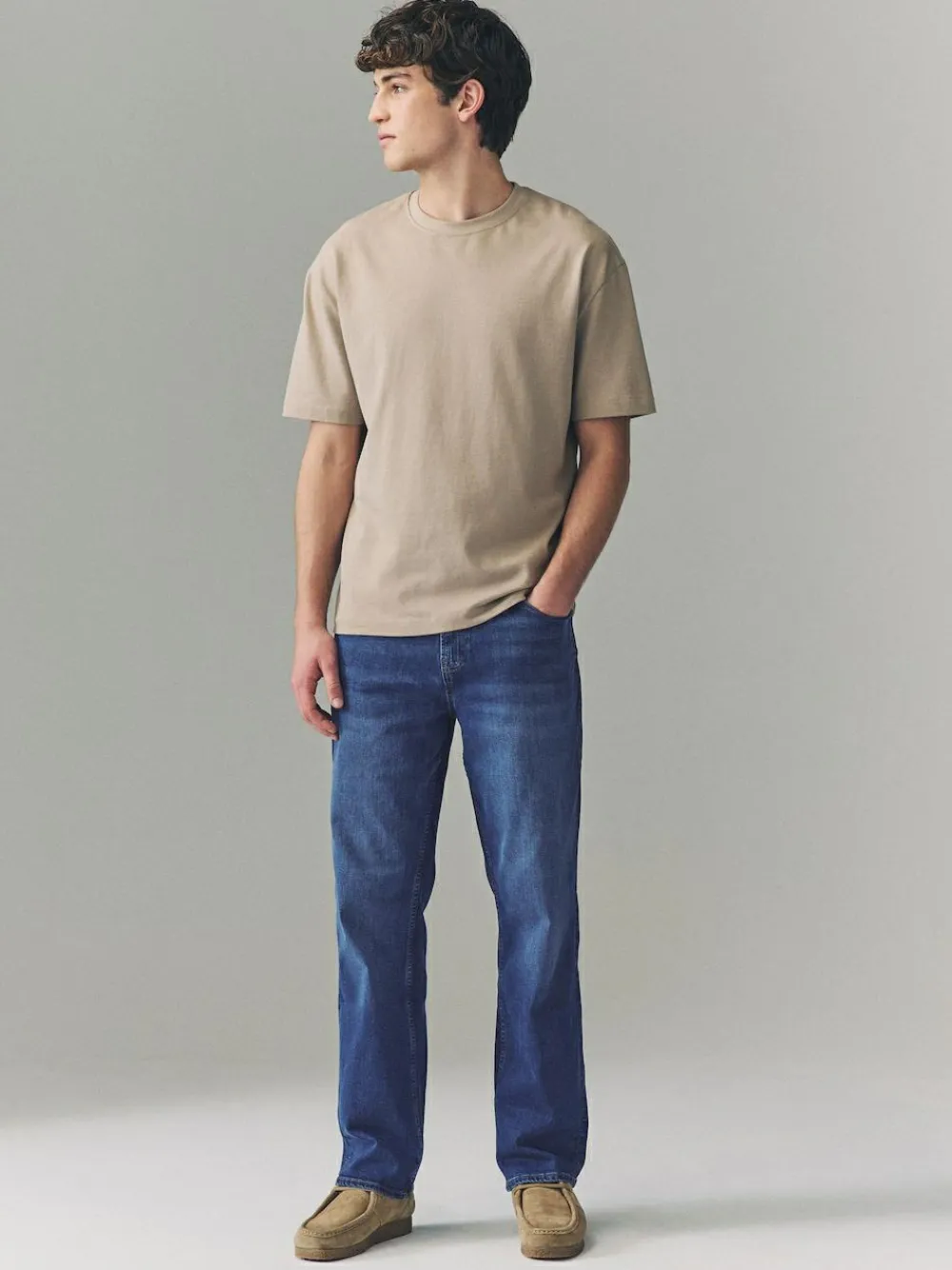 Best Next Blue Authentic Single Straight Fit Classic Stretch Jeans