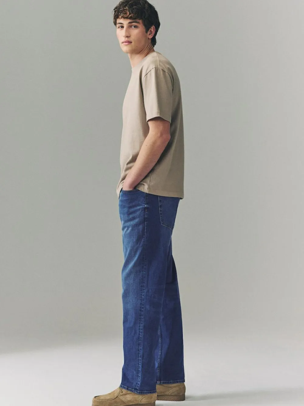 Best Next Blue Authentic Single Straight Fit Classic Stretch Jeans