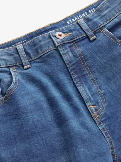 Best Next Blue Authentic Single Straight Fit Classic Stretch Jeans