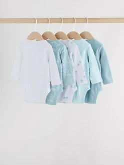 Discount Next Blue Baby Elephant Long Sleeved Bodysuits 5 Pack