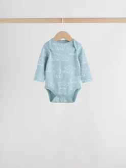 Discount Next Blue Baby Elephant Long Sleeved Bodysuits 5 Pack