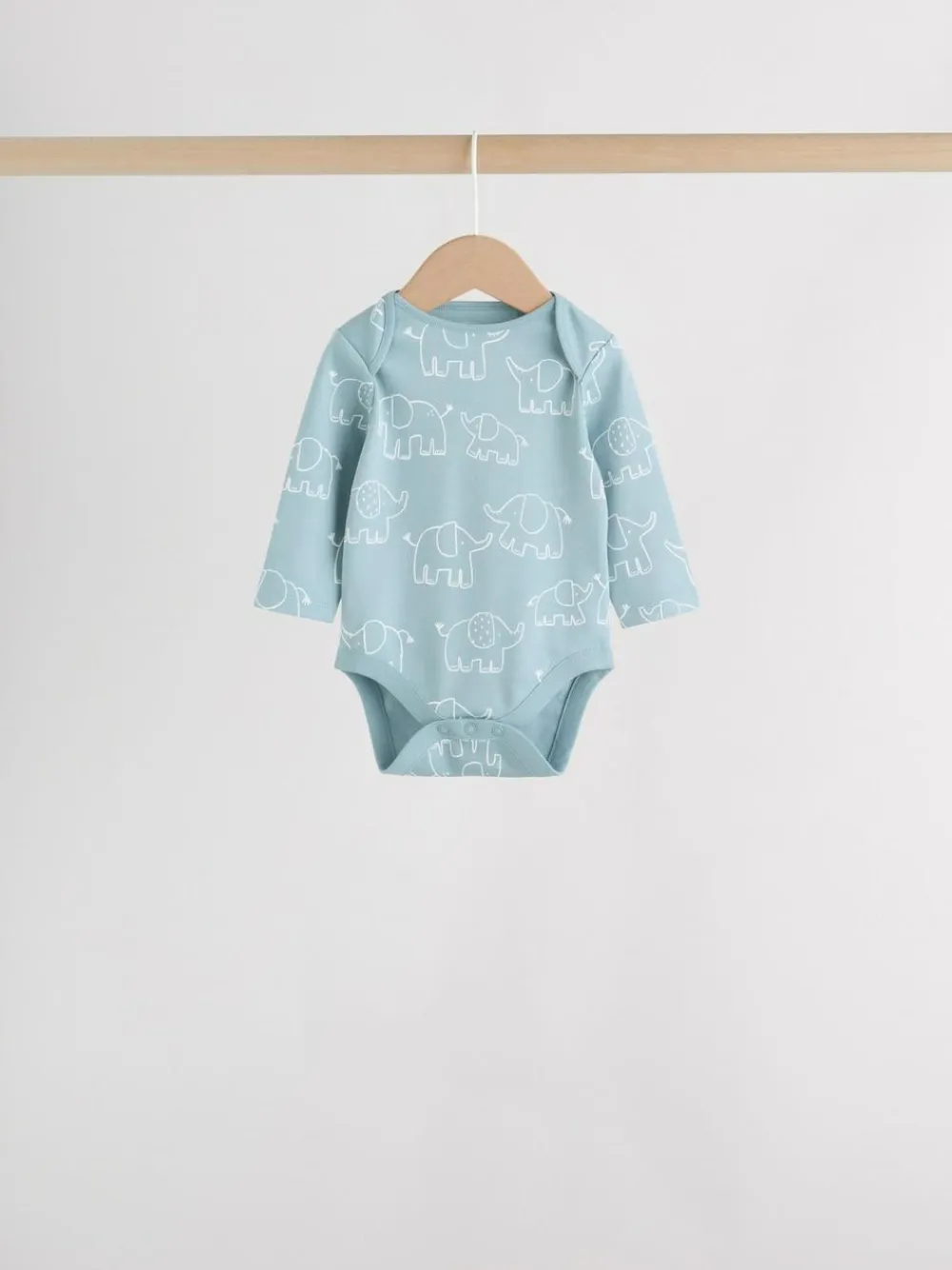 Discount Next Blue Baby Elephant Long Sleeved Bodysuits 5 Pack
