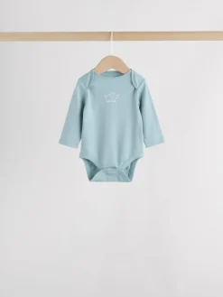 Discount Next Blue Baby Elephant Long Sleeved Bodysuits 5 Pack