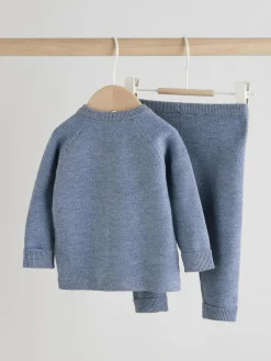 Discount Next Baby Knitted Jumper and Leggings Set (0mths-2yrs) Blue