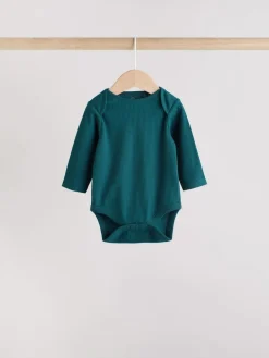 Next Blue Baby Long Sleeve Bodysuits 5 Pack^BOY Multipacks|Bodysuits & Vests