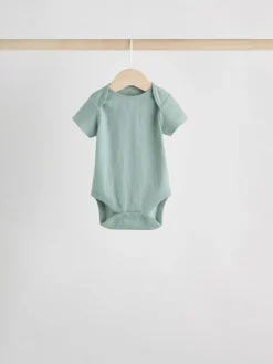 Next Blue Baby Short Sleeve Bodysuits 5 Pack^BOY Newborn Clothing|Multipacks