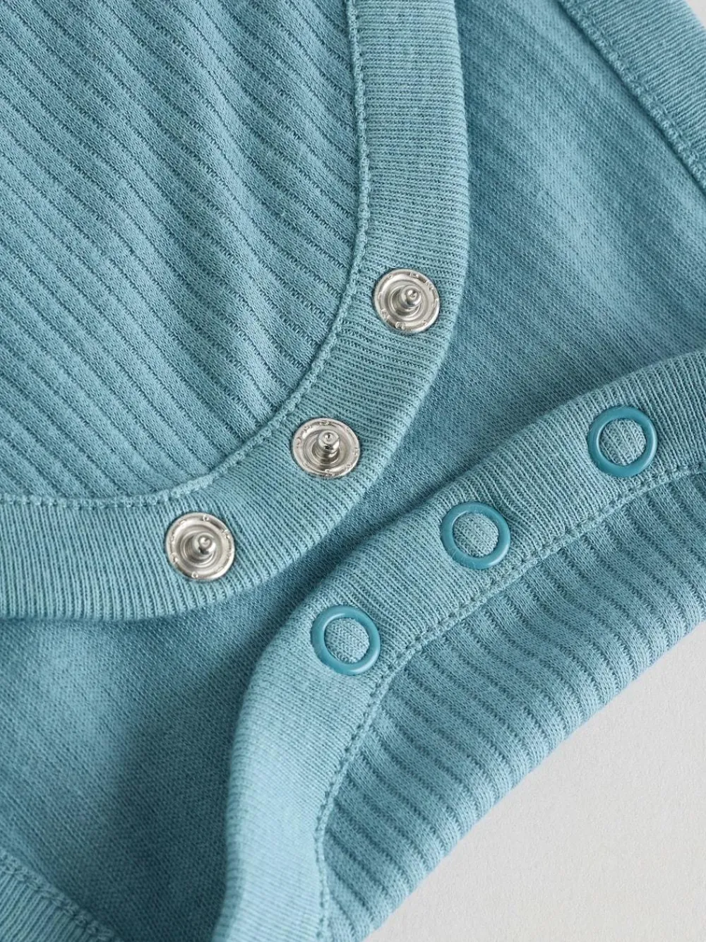 Next Blue Baby Short Sleeve Bodysuits 5 Pack^BOY Newborn Clothing|Multipacks