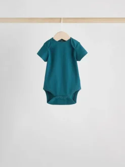 Next Blue Baby Short Sleeve Bodysuits 5 Pack^BOY Newborn Clothing|Multipacks