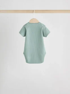 Next Blue Baby Short Sleeve Bodysuits 5 Pack^BOY Newborn Clothing|Multipacks