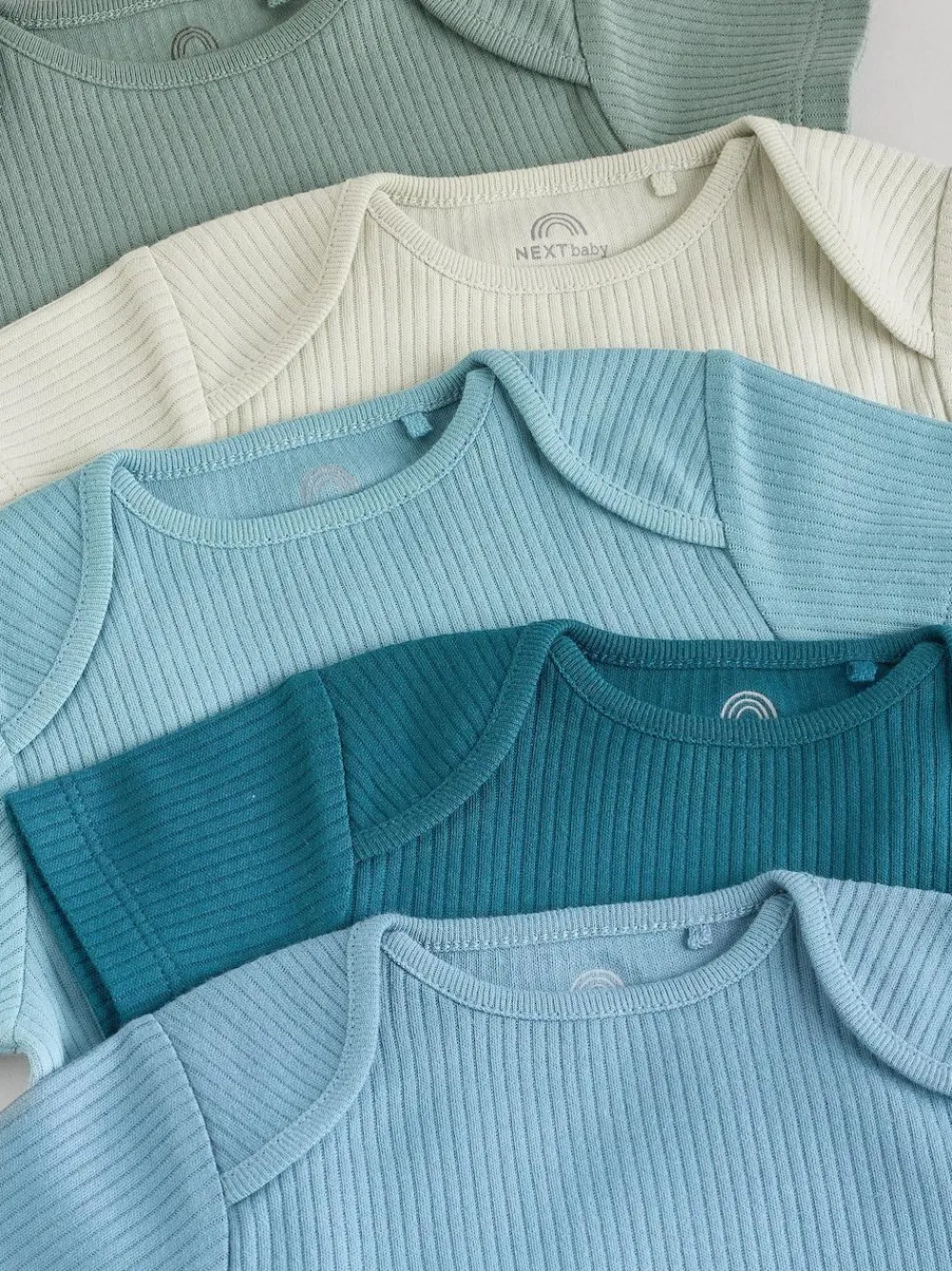 Next Blue Baby Short Sleeve Bodysuits 5 Pack^BOY Newborn Clothing|Multipacks