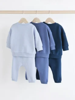Next Blue Baby Sweatshirt and Joggers Set 6 Piece (0mths-3yrs)