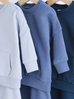 Next Blue Baby Sweatshirt and Joggers Set 6 Piece (0mths-3yrs)