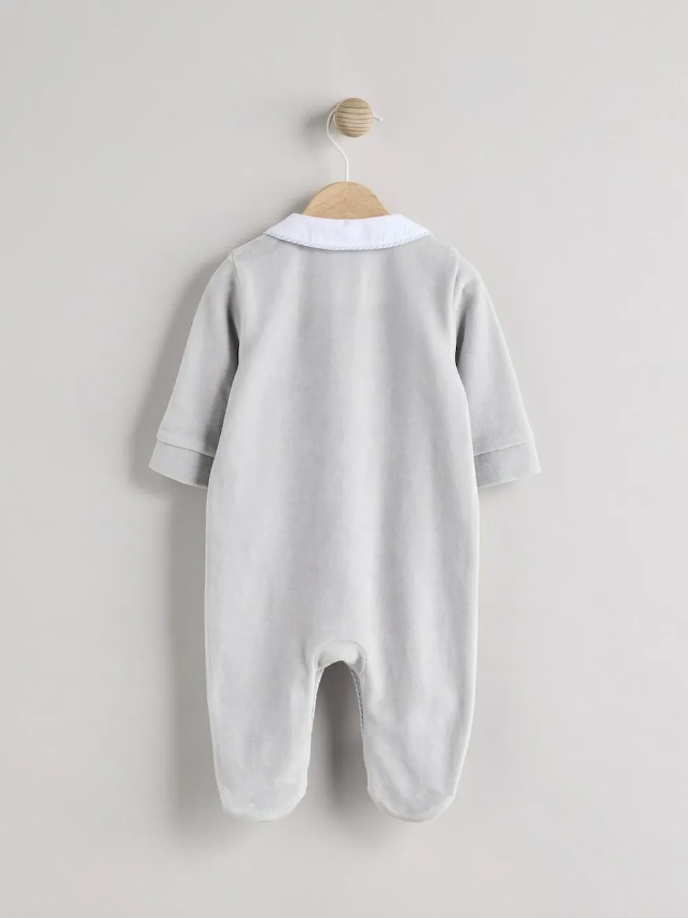 Next Blue Baby Teddy Bear Textured Sleepsuit (0mths-3yrs)