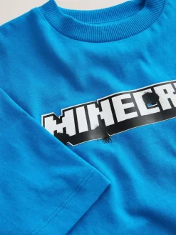 New Next Blue Back Print Single Minecraft T-Shirt (3-16yrs)