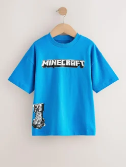 New Next Blue Back Print Single Minecraft T-Shirt (3-16yrs)