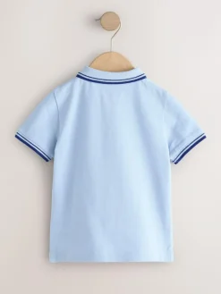Next Blue Bear Short Sleeve Polo Shirt (3mths-7yrs)