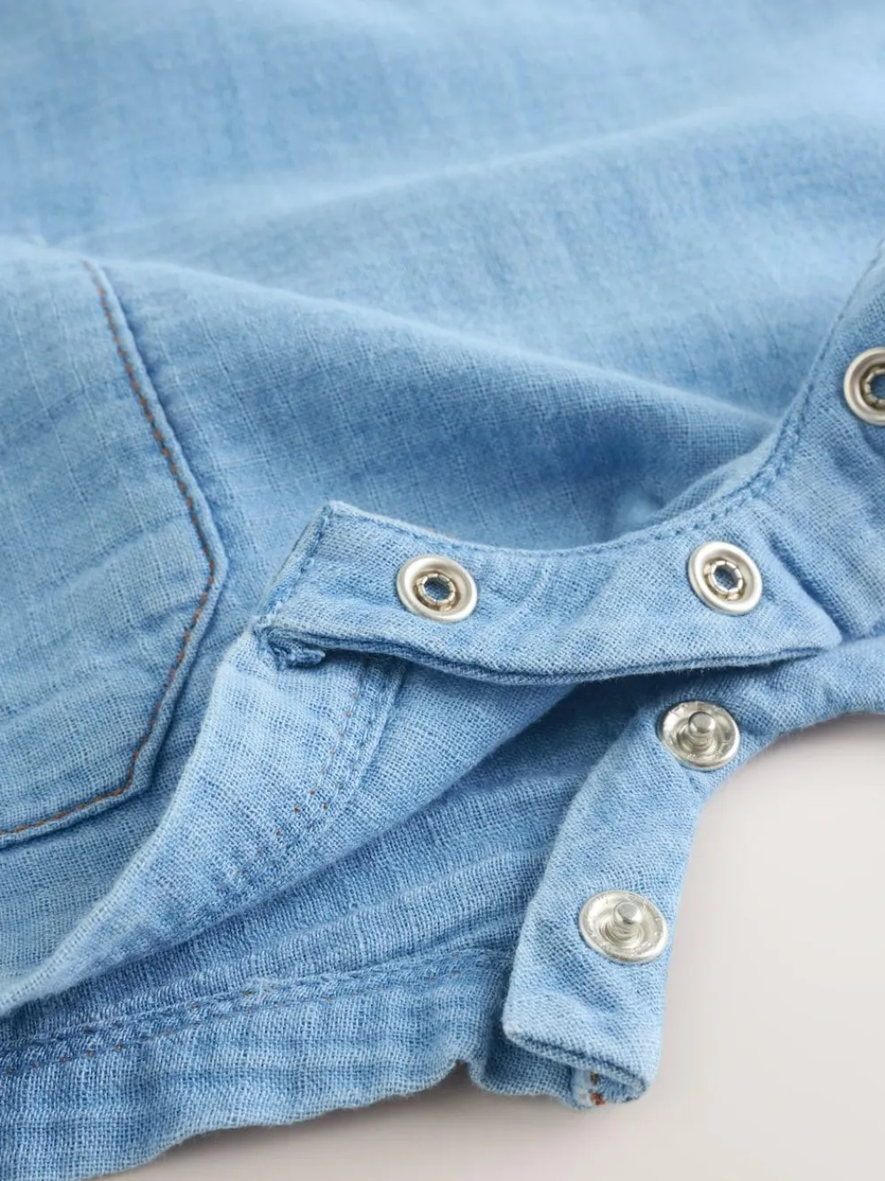 Online Next Blue Bear Woven Dungarees and Bodysuit Baby Set (0mths-2yrs)