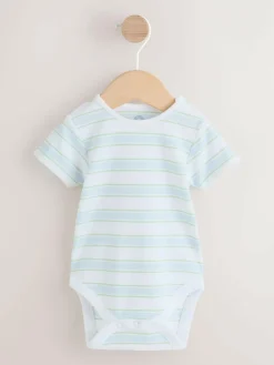 Online Next Blue Bear Woven Dungarees and Bodysuit Baby Set (0mths-2yrs)