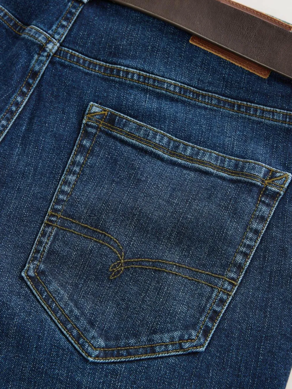 Next Blue Bootcut Signature Belted Jeans^ Jeans|Jeans