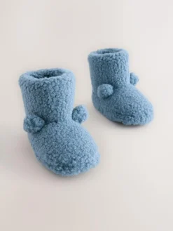 Next Blue Borg Cosy Bear Slipper Boots^BOY Nightwear