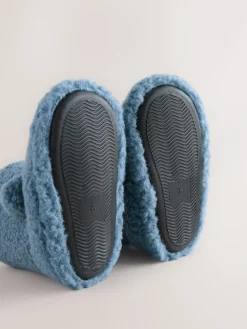 Next Blue Borg Cosy Bear Slipper Boots^BOY Nightwear