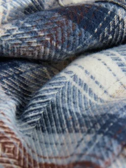 Sale Next Borg Lined Check Shacket (3mths-7yrs) Blue