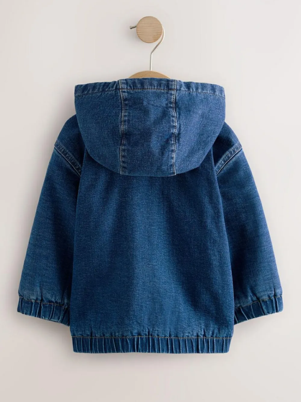 Next Blue Borg Lined Hooded Zip Through Denim Shacket (3mths-7yrs)^BOY Coats, Jackets & Pramsuits|Coats, Jackets & Pramsuits
