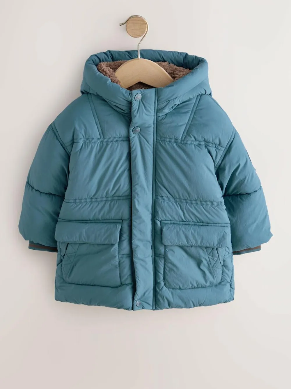 Next Borg Lined Padded Shower Resistant Coat (3mths-7yrs)^BOY Baby Winter Clothing|Coats, Jackets & Pramsuits