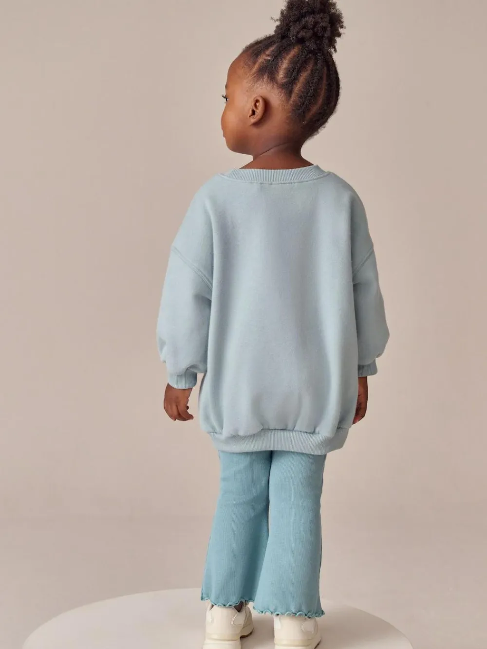 Outlet Next Bow Sweatshirt & Flare Leggings Set (3mths-7yrs) Blue