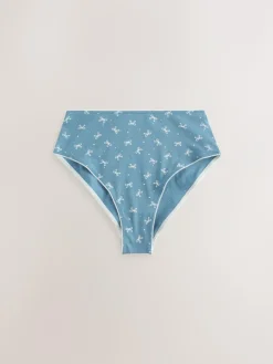 Discount Next Blue Bows High Waist High Leg Cotton Rich Knickers 7 Pack