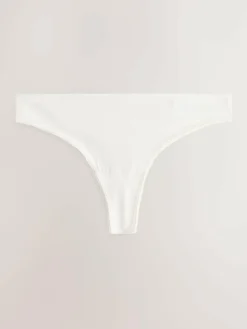 Hot Next Thong Cotton Rich Knickers 7 Pack Blue Bows