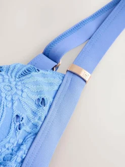 Hot Next Blue Broderie Shaping Tummy Control Swimsuit