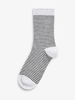 Next Blue Camouflage/Stripes Cotton Rich Socks 7 Pack^BOY Socks