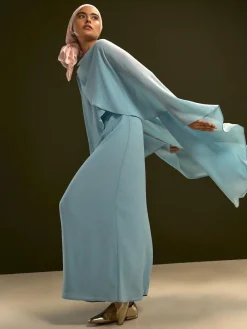 Clearance Next Cape Maxi Dress Blue