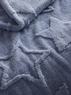 Best Next Blue Carved Star Fleece Throw