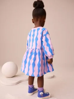 Online Next Blue Character Appliqué Standard Fit (F) High Top Trainers