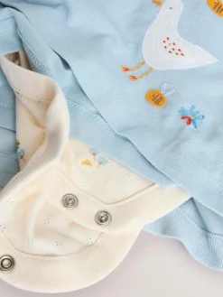 Next Blue Character Baby Cord Pinafore Long Sleeve Bodysuit & Tights Set (0mths-2yrs)^ Dresses|Dresses