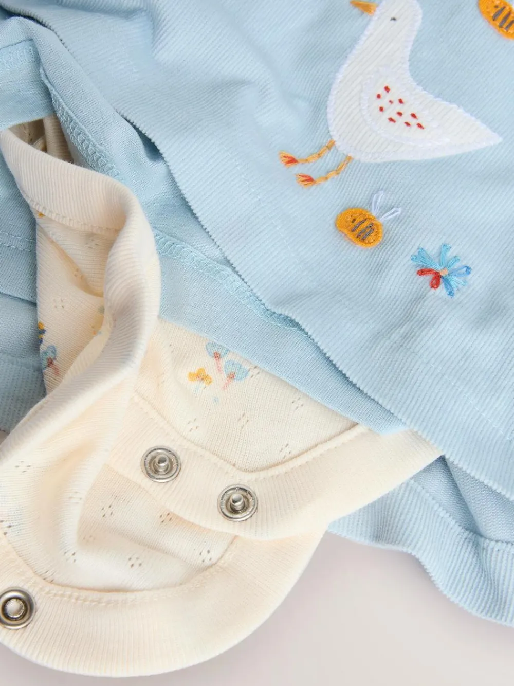 Next Blue Character Baby Cord Pinafore Long Sleeve Bodysuit & Tights Set (0mths-2yrs)^ Dresses|Dresses